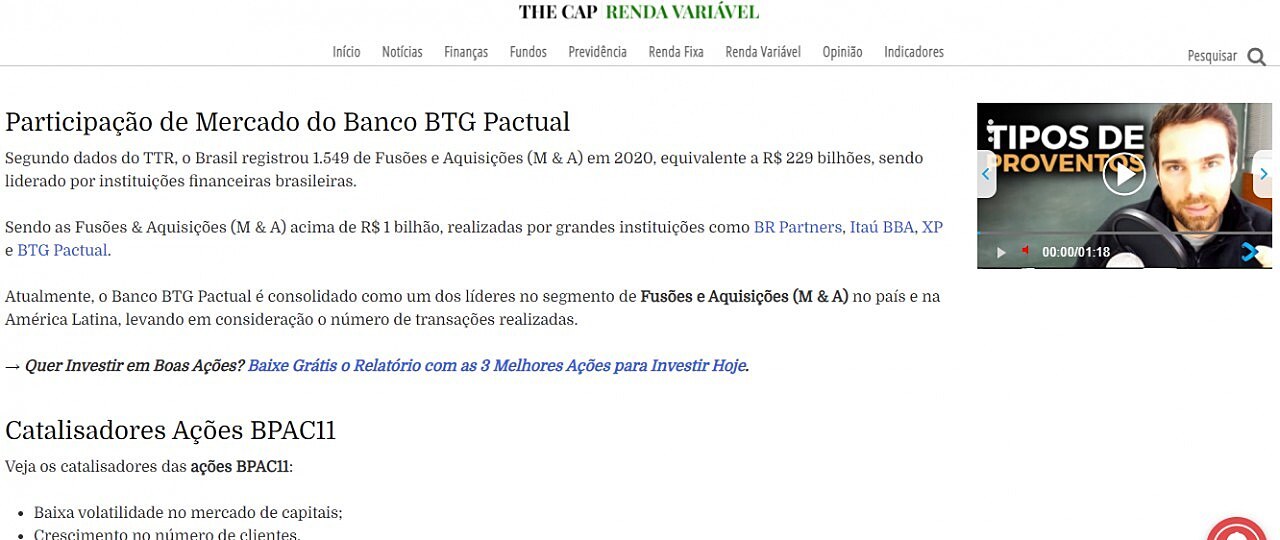 O que faz Banco BTG Pactual (BPAC11) e os Diferenciais da Instituio